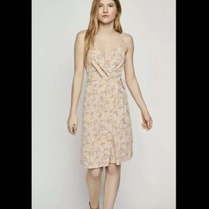 BCBGeneration Pink Floral Wrap Knee Length Dress XXS